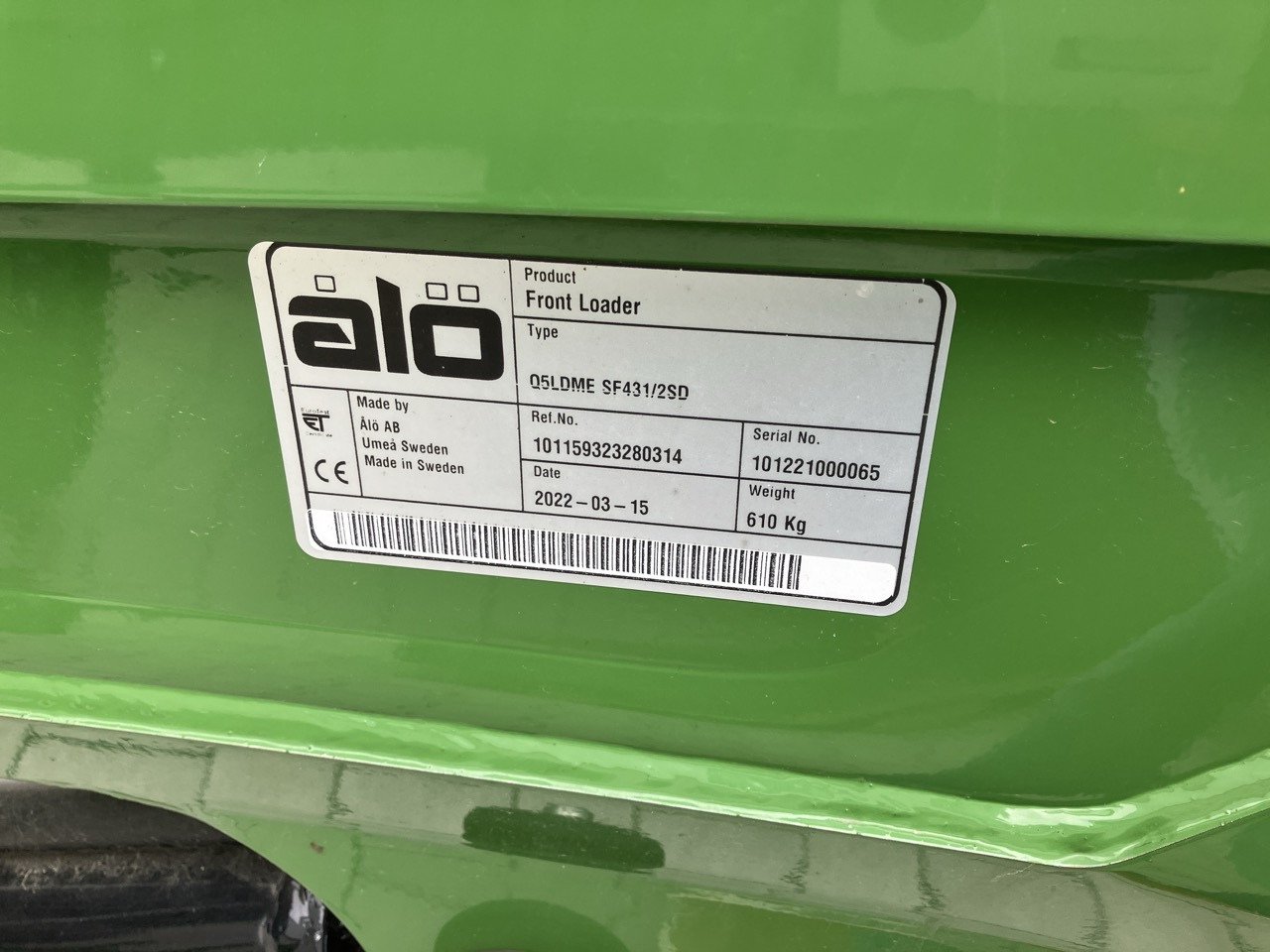 Alö Frontlader Q5 LDM EURO - Cargador frontal para tractor: foto 2 Alö Frontlader Q5 LDM EURO - Cargador frontal para tractor: foto 2