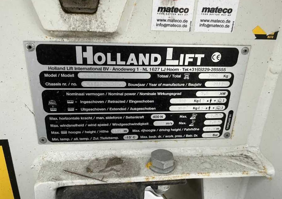 Holland-Lift ECOSTAR HL-11812 - Plataforma de tijeras: foto 4 Holland-Lift ECOSTAR HL-11812 - Plataforma de tijeras: foto 4