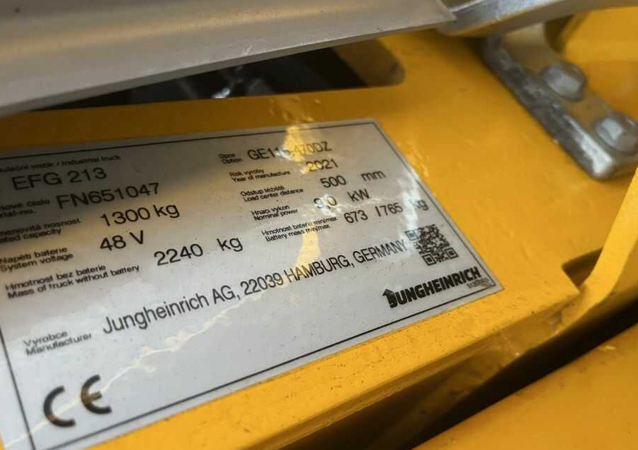Jungheinrich EFG213 - Carretilla elevadora eléctrica: foto 4 Jungheinrich EFG213 - Carretilla elevadora eléctrica: foto 4