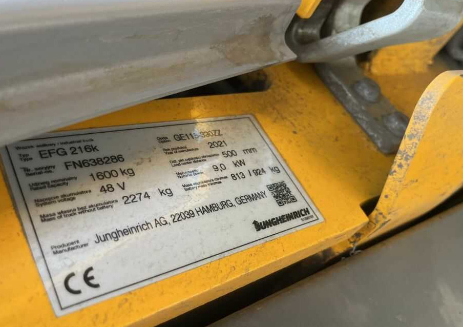 Jungheinrich EFG216k - Carretilla elevadora eléctrica: foto 4 Jungheinrich EFG216k - Carretilla elevadora eléctrica: foto 4