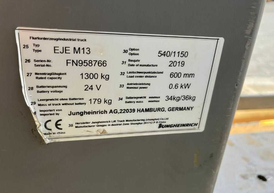 Jungheinrich EJEM13 - Transpaleta: foto 4 Jungheinrich EJEM13 - Transpaleta: foto 4