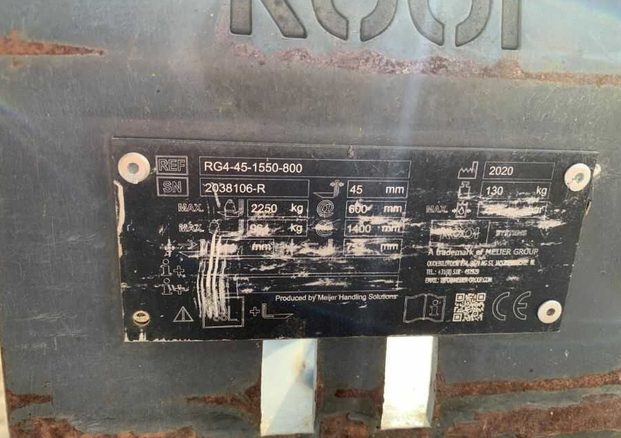 Kooi RG4-45-1550 - Brazo para Equipo de manutención: foto 3 Kooi RG4-45-1550 - Brazo para Equipo de manutención: foto 3