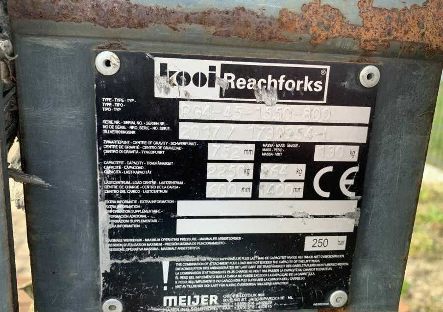 Kooi RG4-45-1550 - Brazo para Equipo de manutención: foto 1 Kooi RG4-45-1550 - Brazo para Equipo de manutención: foto 1