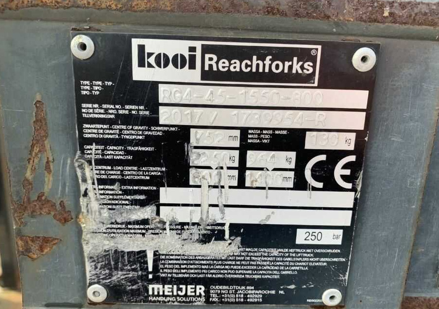 Kooi RG4-45-1550 - Brazo para Equipo de manutención: foto 4 Kooi RG4-45-1550 - Brazo para Equipo de manutención: foto 4