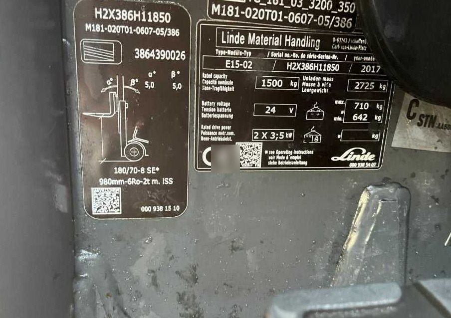Linde E15-02 - Carretilla elevadora eléctrica: foto 4 Linde E15-02 - Carretilla elevadora eléctrica: foto 4