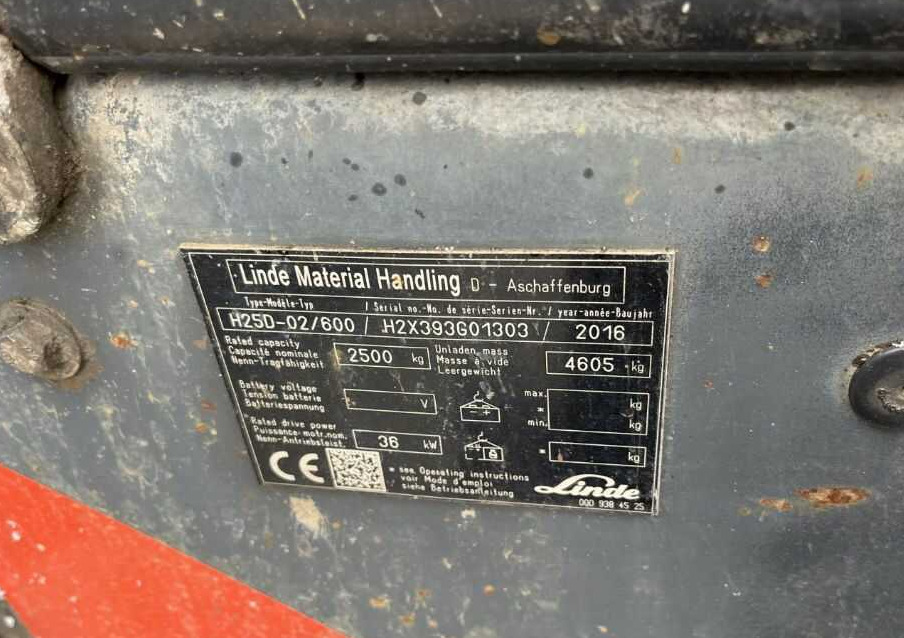 Linde H25D-02/600 - Carretilla elevadora diésel: foto 4 Linde H25D-02/600 - Carretilla elevadora diésel: foto 4
