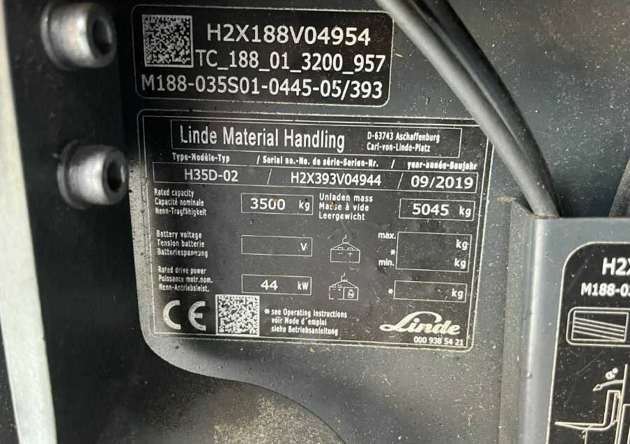 Linde H35D-02 - Carretilla elevadora diésel: foto 4 Linde H35D-02 - Carretilla elevadora diésel: foto 4