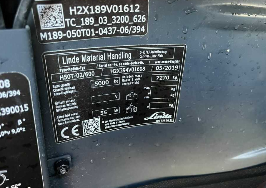 Linde H50T-02/600 - Carretilla elevadora de gas: foto 4 Linde H50T-02/600 - Carretilla elevadora de gas: foto 4