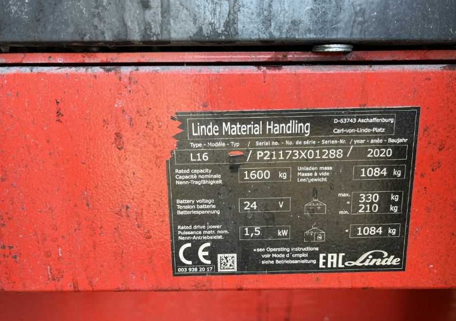 Linde L16 - Apilador: foto 5 Linde L16 - Apilador: foto 5