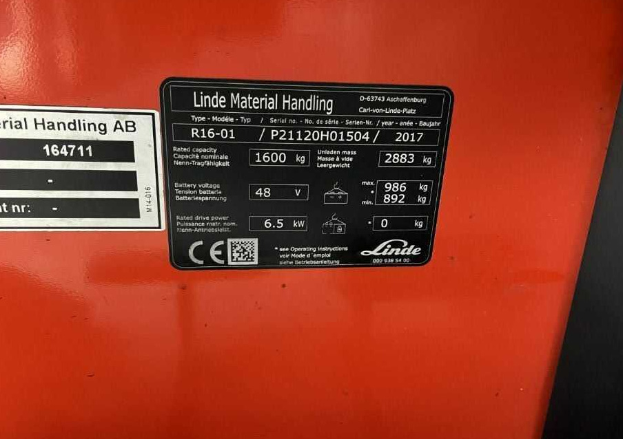 Linde R16-01 - Retráctil: foto 4 Linde R16-01 - Retráctil: foto 4