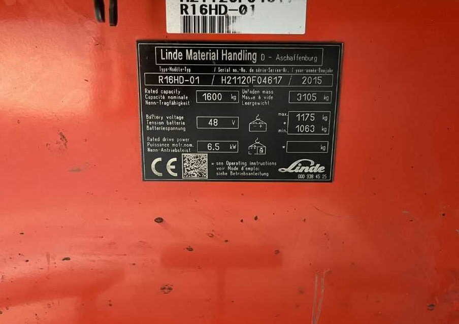 Linde R16HD-01 - Retráctil: foto 4 Linde R16HD-01 - Retráctil: foto 4