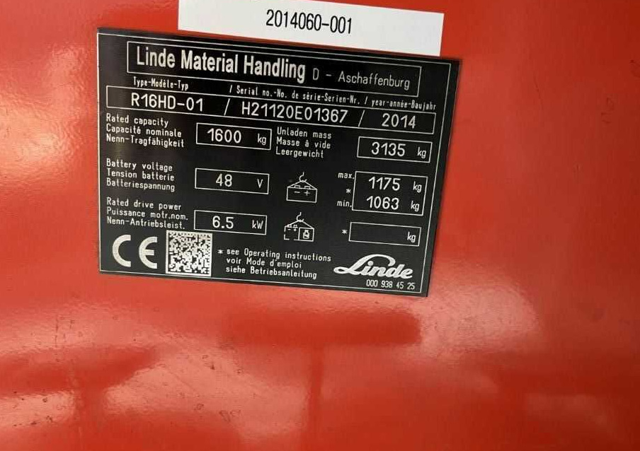 Linde R16HD-01 - Retráctil: foto 4 Linde R16HD-01 - Retráctil: foto 4