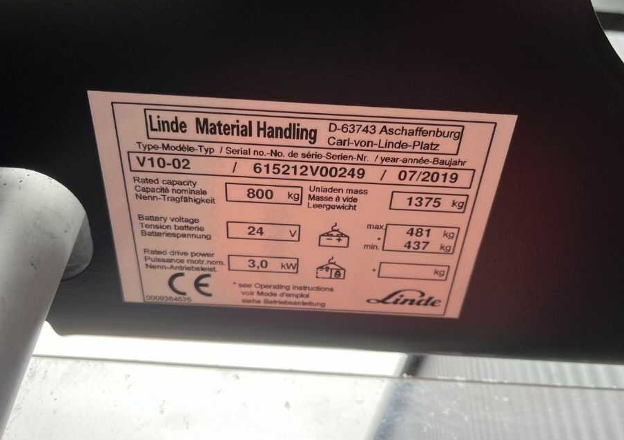 Linde V10-02 - Recoge pedidos: foto 4 Linde V10-02 - Recoge pedidos: foto 4