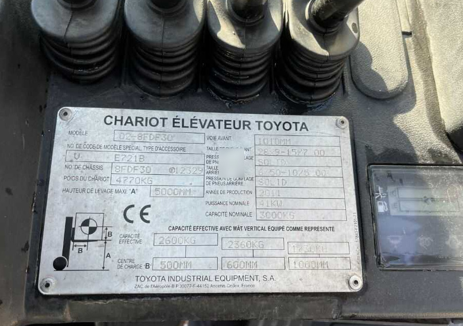 Toyota 8FDF30 - Carretilla elevadora diésel: foto 4 Toyota 8FDF30 - Carretilla elevadora diésel: foto 4