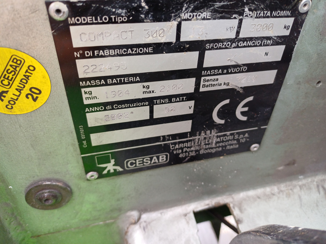CESAB Compact 300 - Carretilla elevadora eléctrica: foto 5 CESAB Compact 300 - Carretilla elevadora eléctrica: foto 5