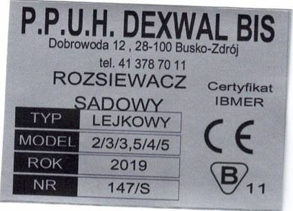 Dexwal fertilizer spreader 300 l - Esparcidor de fertilizantes: foto 4 Dexwal fertilizer spreader 300 l - Esparcidor de fertilizantes: foto 4