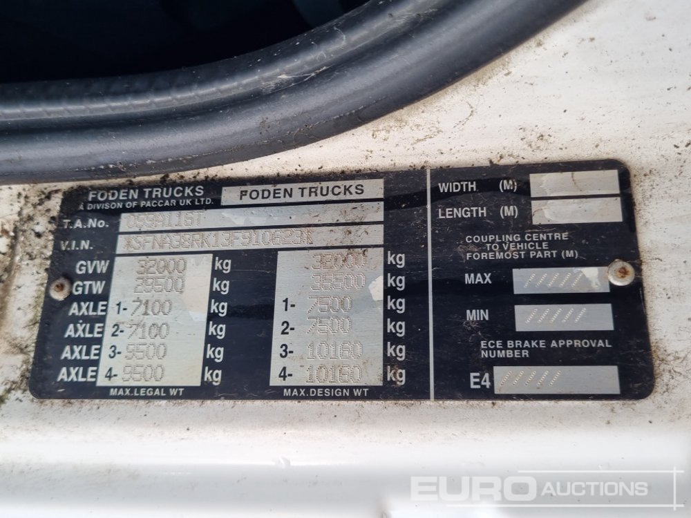Camión volquete 2002 Foden X400: foto 36