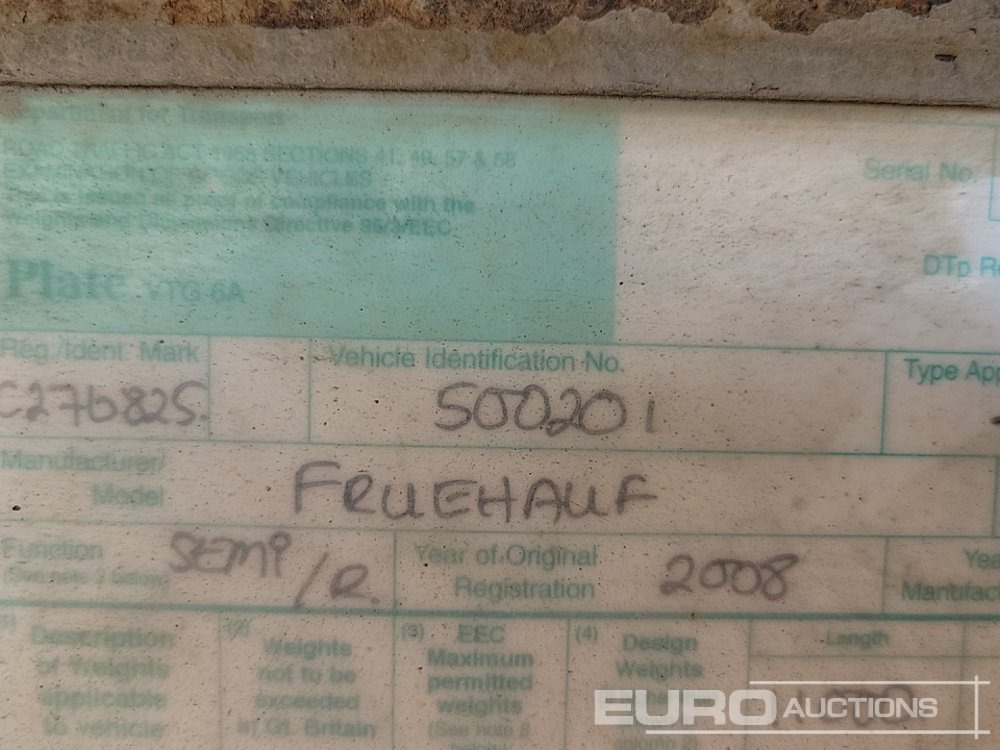 Semirremolque volquete 2008 Fruehauf Tri Axle Tipping Trailer, Easy Sheet: foto 38