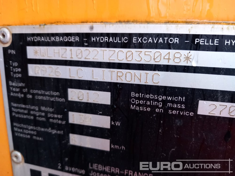 Excavadora de cadenas 2012 Liebherr R926LC Litronic: foto 20