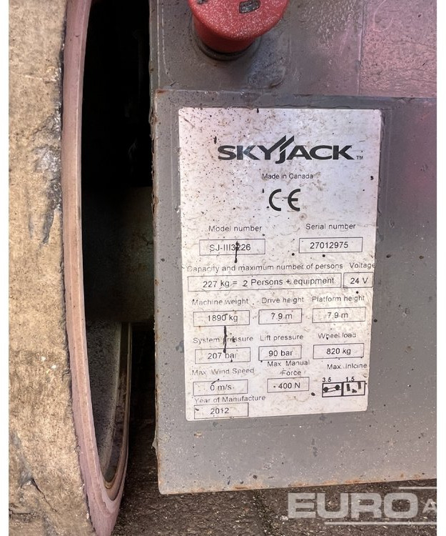 2012 SkyJack SJ3226 - Plataforma elevadora: foto 3 2012 SkyJack SJ3226 - Plataforma elevadora: foto 3