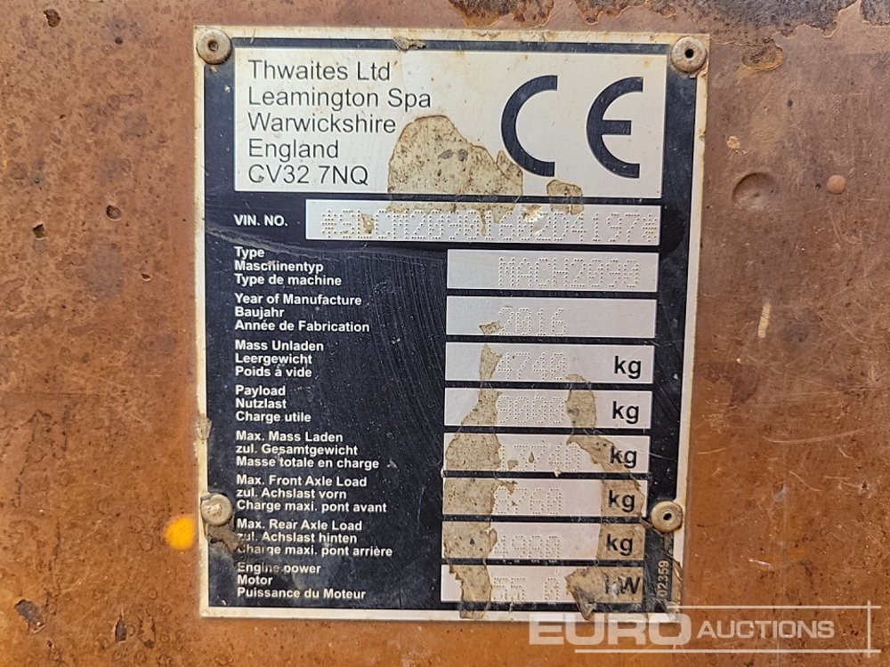 Minidumper 2016 Thwaites 9 Ton: foto 26