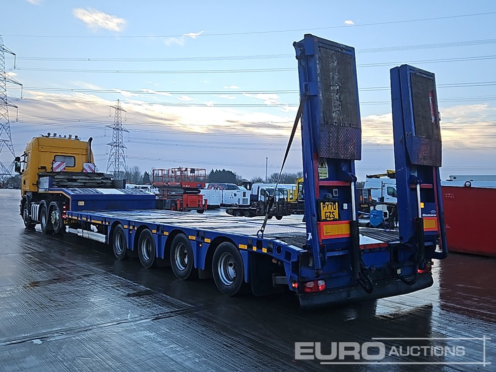 2017 Kassbohrer 4 Axle Extendable Stepframe Low Loader Trailer, 1 Rear Stear Axle, Out Riggers, Hydraulic Fliptoe Ramps - Semirremolque góndola rebajadas: foto 3 2017 Kassbohrer 4 Axle Extendable Stepframe Low Loader Trailer, 1 Rear Stear Axle, Out Riggers, Hydraulic Fliptoe Ramps - Semirremolque góndola rebajadas: foto 3