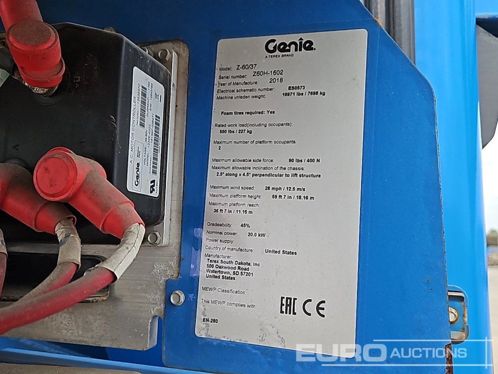 Plataforma elevadora 2018 Genie Z60/37: foto 42