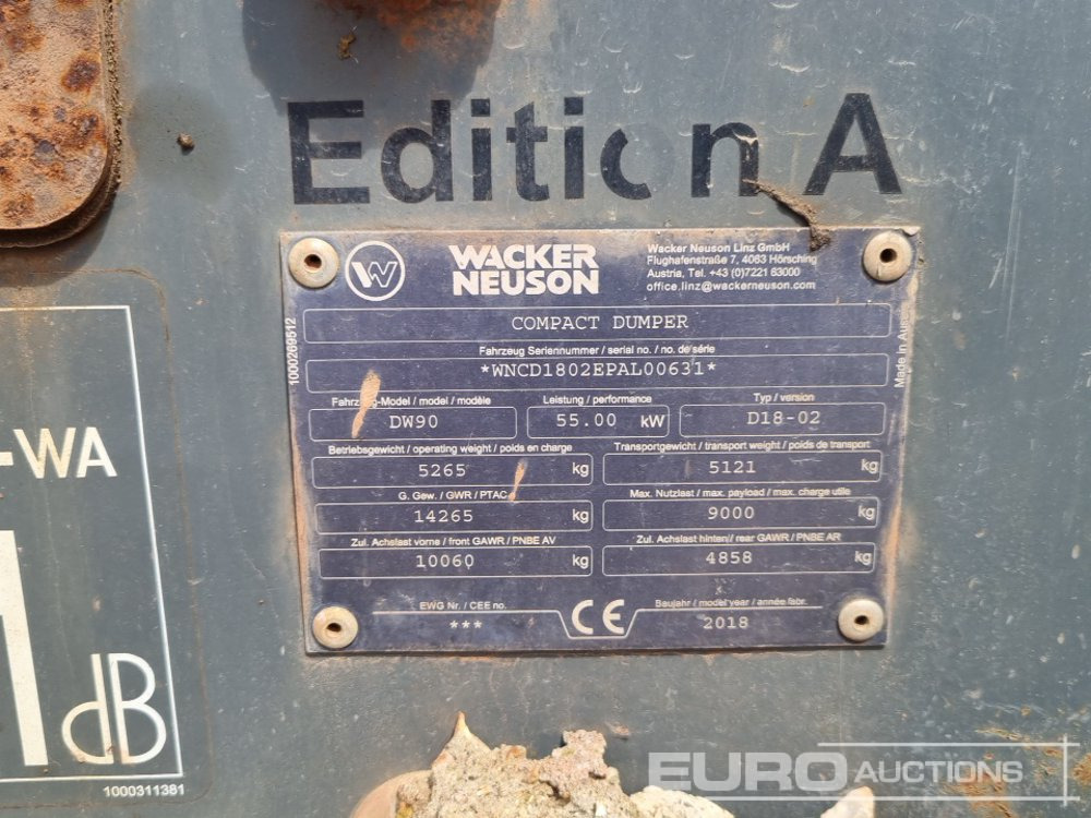 Minidumper 2018 Wacker Neuson DW90: foto 37
