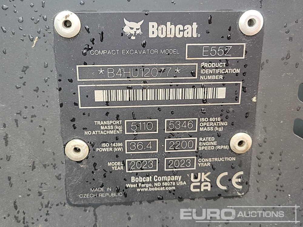 Miniexcavadora 2023 Bobcat E55z: foto 46