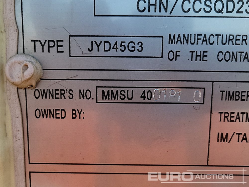 Contenedor marítimo 2025 40' x 8' HQ Container, 4 Side Doors, 1 End Door (Cannot Be Reconsigned): foto 18