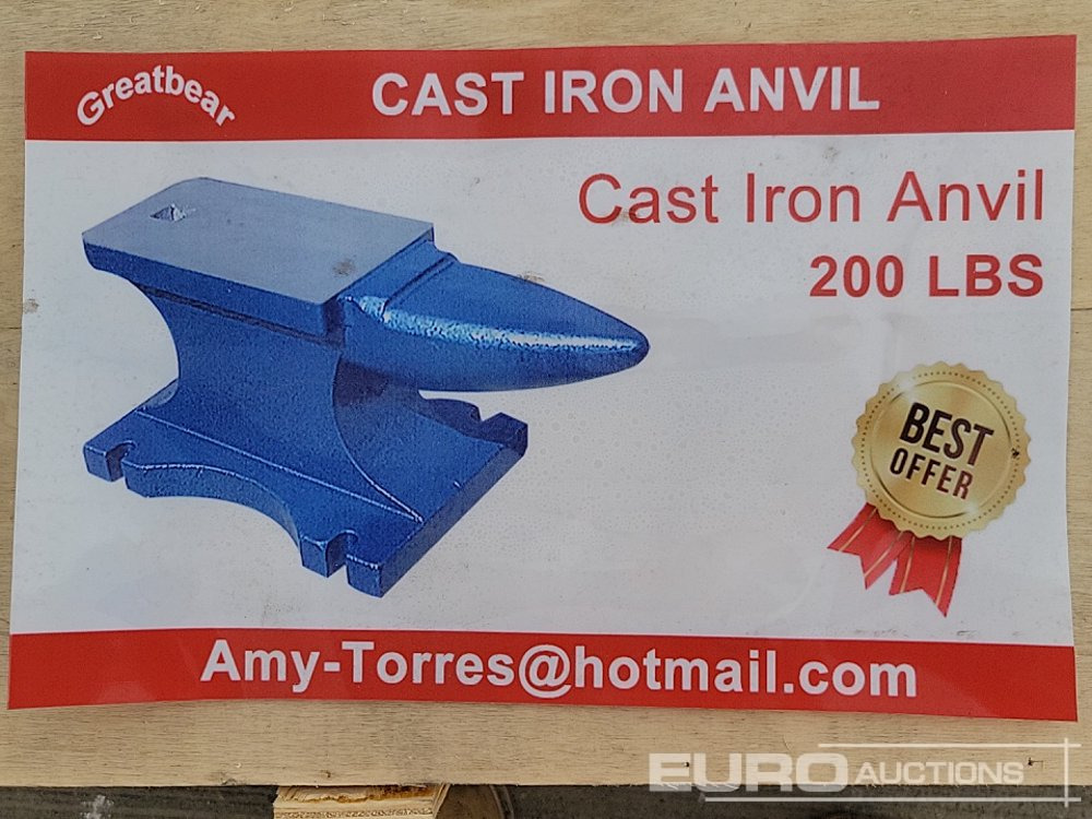 Unused 2025 200LBS Cast Iron Anvil - Equipo de construcción: foto 1 Unused 2025 200LBS Cast Iron Anvil - Equipo de construcción: foto 1