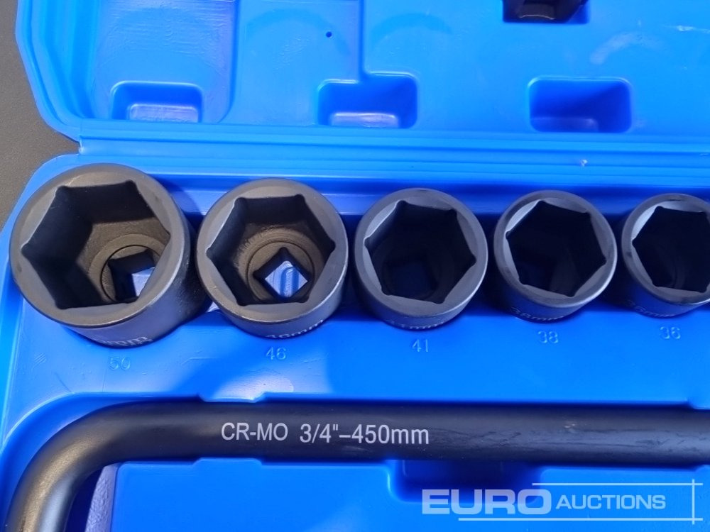 Equipo de taller Unused 2025 Boss 3/4" 30pc Heavy Duty Pneumatic Socket Set, 4" Connecting Rod, 8" Connecting Rod, Ratchet Wrench,  20" Sliding Rod, 18" Bending Rod Universal Coupling, Adapter1-3/4": foto 11