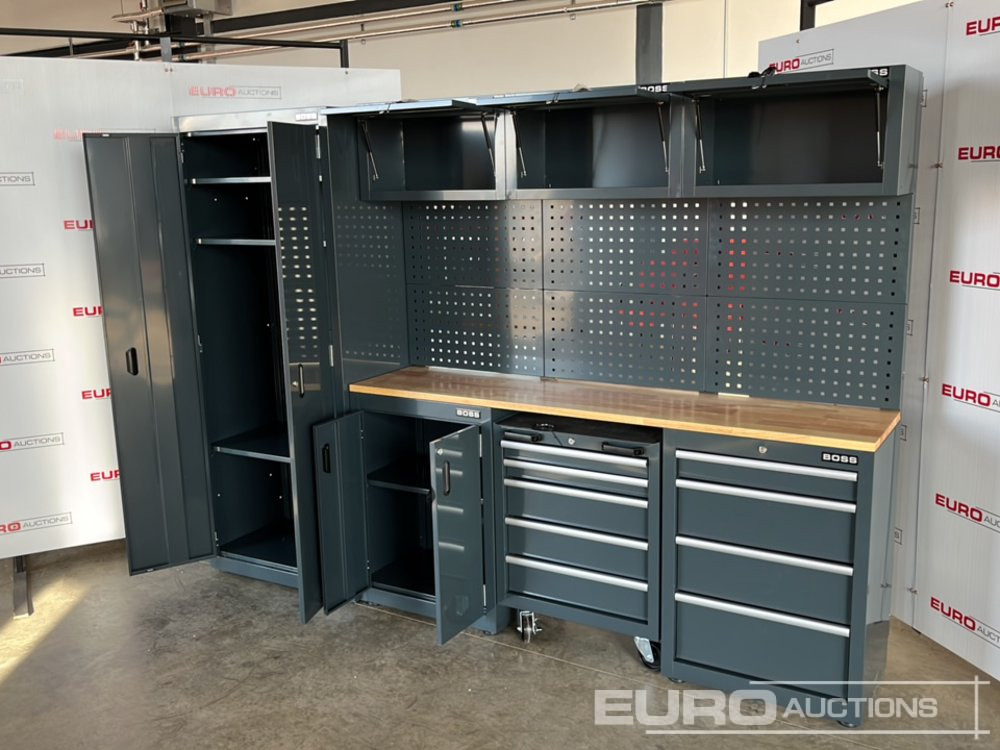 Equipo de taller Unused Boss 2.6m 9 Drawer, 5 Cabinet Tool Station: foto 6