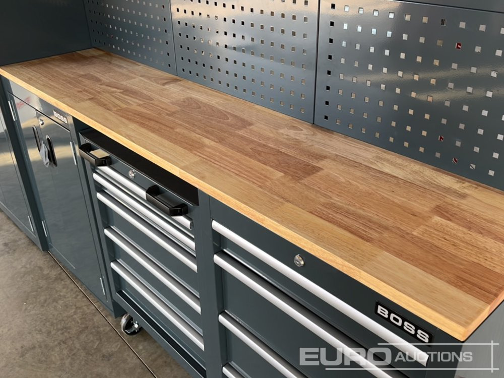 Equipo de taller Unused Boss 2.6m 9 Drawer, 5 Cabinet Tool Station: foto 17