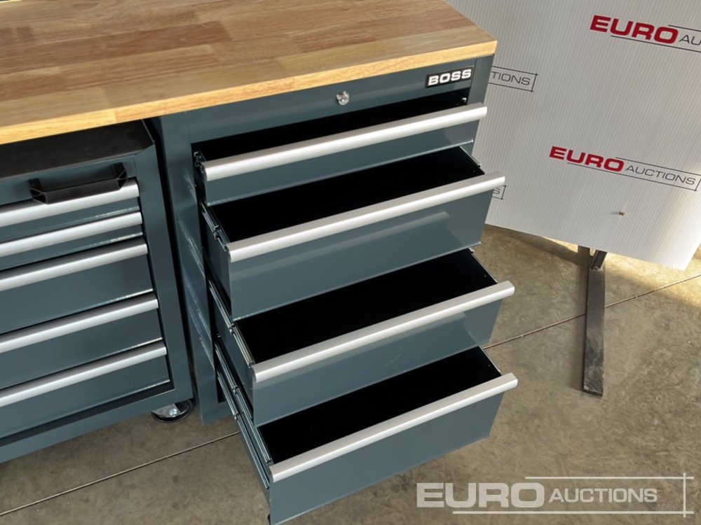 Equipo de taller Unused Boss 2.6m 9 Drawer, 5 Cabinet Tool Station: foto 10