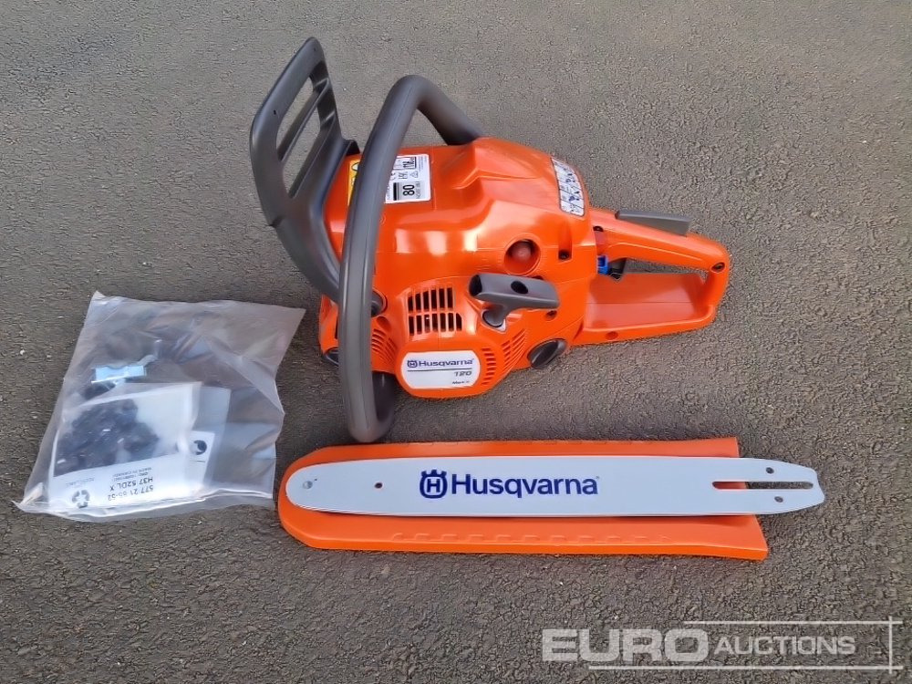 Unused Husqvarna 120 Mark II 14" Petrol Chain Saw - Equipo de taller: foto 2 Unused Husqvarna 120 Mark II 14" Petrol Chain Saw - Equipo de taller: foto 2