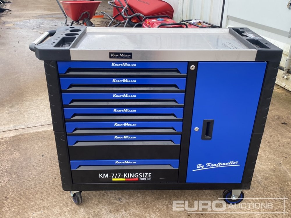 Unused Kraftmuller 7 Drawer, 1 Door Tool Troll & Tools - Equipo de taller: foto 2 Unused Kraftmuller 7 Drawer, 1 Door Tool Troll & Tools - Equipo de taller: foto 2