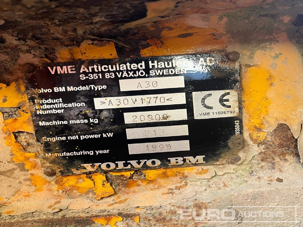 Dúmper articulado Volvo A30C: foto 8 Dúmper articulado Volvo A30C: foto 8