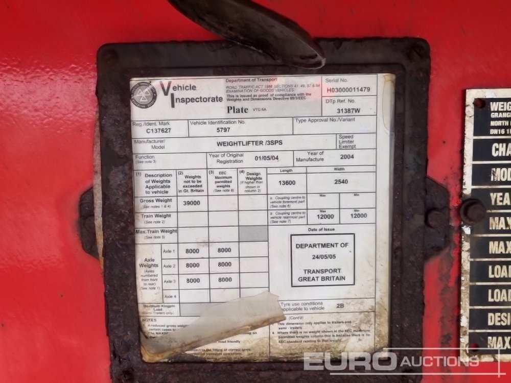 Semirremolque plataforma/ Caja abierta Weightlifter 3SPS: foto 33