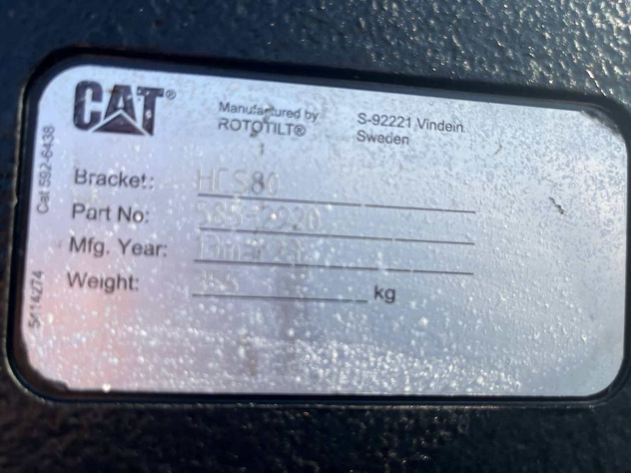 CAT HCS80 - Acoplamiento rápido para Maquinaria de construcción: foto 2 CAT HCS80 - Acoplamiento rápido para Maquinaria de construcción: foto 2