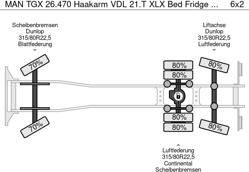 Camión portacontenedore/ Intercambiable MAN TGX 26.470 Haakarm VDL 21.T XLX Bed Fridge Smart Select Only 133.000KM!: foto 20 Camión portacontenedore/ Intercambiable MAN TGX 26.470 Haakarm VDL 21.T XLX Bed Fridge Smart Select Only 133.000KM!: foto 20