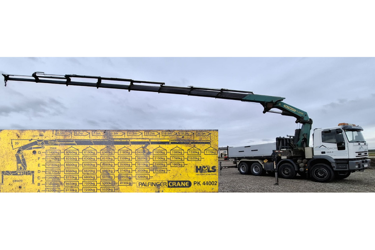 IVECO 480 EUROTRAKKER 8x4/TÜV/Palfinger PK 44002 G/MEILLER - Camión volquete, Camión grúa: foto 4 IVECO 480 EUROTRAKKER 8x4/TÜV/Palfinger PK 44002 G/MEILLER - Camión volquete, Camión grúa: foto 4