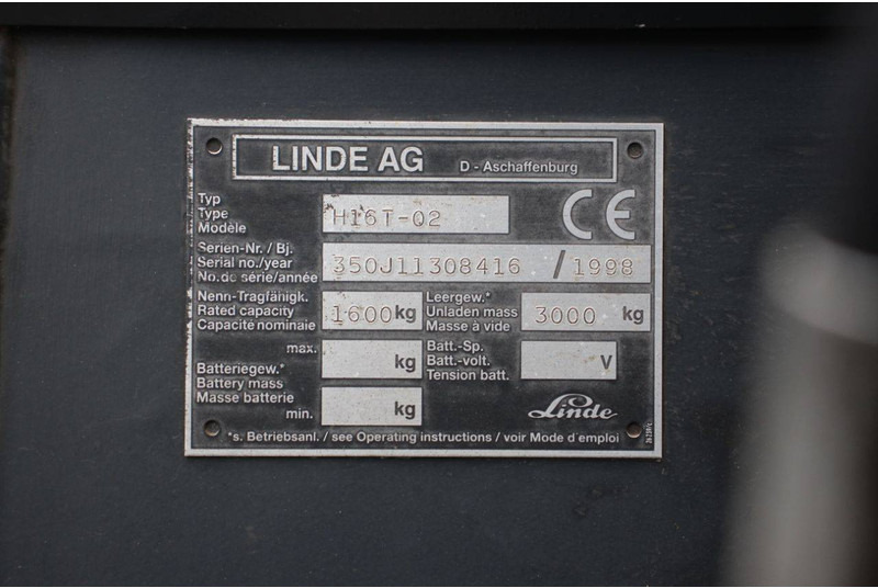 Carretilla elevadora de gas Linde H16T-02: foto 15