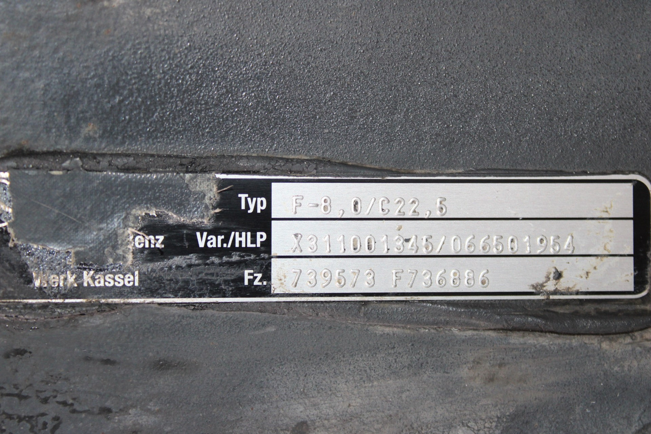 AXA FATA F-8,0-C22,5 MERCEDES ACTROS MP4 A9603311801, X311001345 - Eje delantero para Camión: foto 3 AXA FATA F-8,0-C22,5 MERCEDES ACTROS MP4 A9603311801, X311001345 - Eje delantero para Camión: foto 3