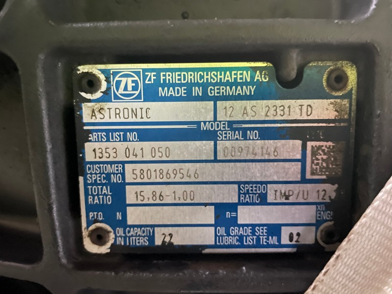 CUTIE DE VITEZE IVECO AUTOMATA CU RETARDER 12 AS 2331 TD R=15,86-1,00 5801869546 - Caja de cambios para Camión: foto 5 CUTIE DE VITEZE IVECO AUTOMATA CU RETARDER 12 AS 2331 TD R=15,86-1,00 5801869546 - Caja de cambios para Camión: foto 5