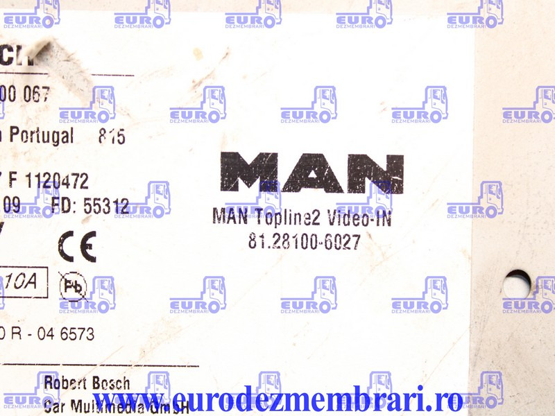 ELEMENT BORD UNITATE MULTIMEDIA MAN TGX 81.28100.6027, 81.28100.6026, 81.28100.6025, 81.28100.6017 - Cabina e interior para Camión: foto 3 ELEMENT BORD UNITATE MULTIMEDIA MAN TGX 81.28100.6027, 81.28100.6026, 81.28100.6025, 81.28100.6017 - Cabina e interior para Camión: foto 3