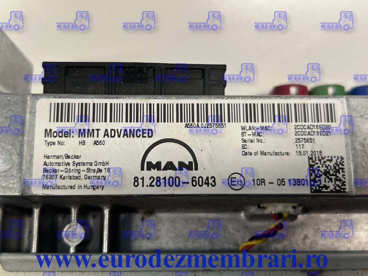 ELEMENT BORD UNITATE MULTIMEDIA MMT MAN TGX TG2 81.28100.6043 - Cabina e interior para Camión: foto 3 ELEMENT BORD UNITATE MULTIMEDIA MMT MAN TGX TG2 81.28100.6043 - Cabina e interior para Camión: foto 3