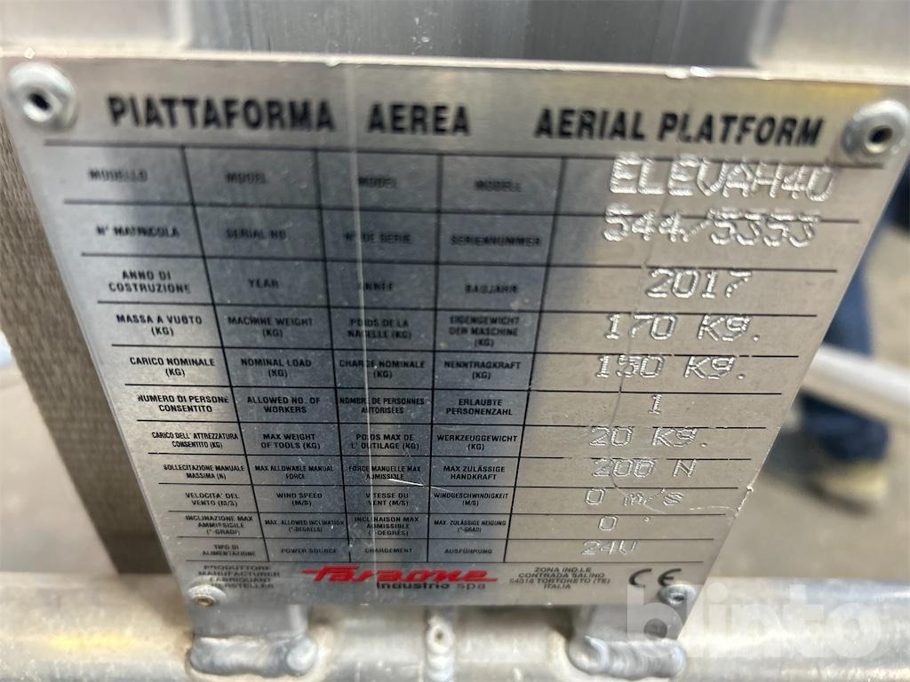 Faraone Elevah 40 (2017) - Plataforma de mástil vertical: foto 5 Faraone Elevah 40 (2017) - Plataforma de mástil vertical: foto 5