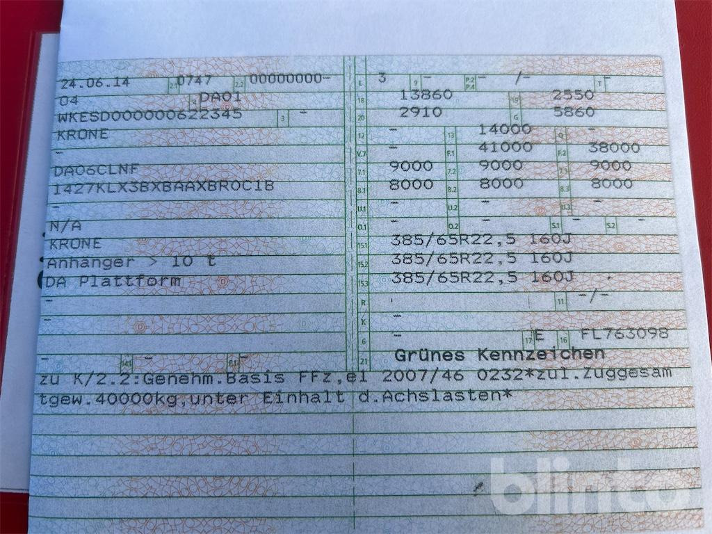 Krone SD (2014) - Semirremolque plataforma/ Caja abierta: foto 5 Krone SD (2014) - Semirremolque plataforma/ Caja abierta: foto 5