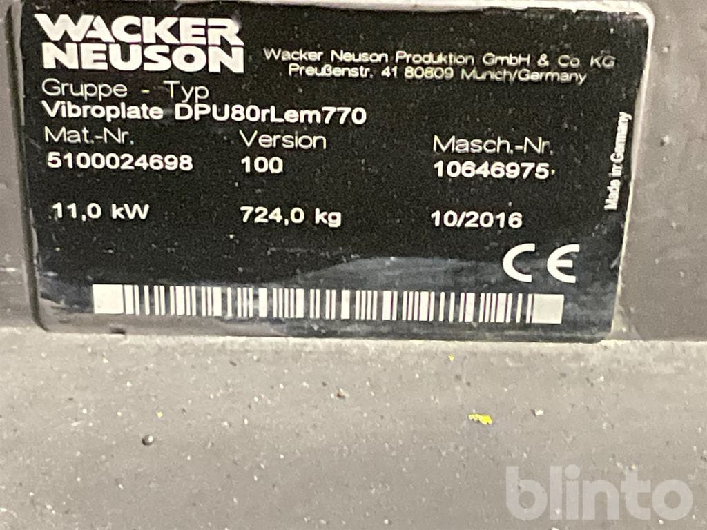 Plancha reversible Wacker Neuson DPU-80 R: foto 21